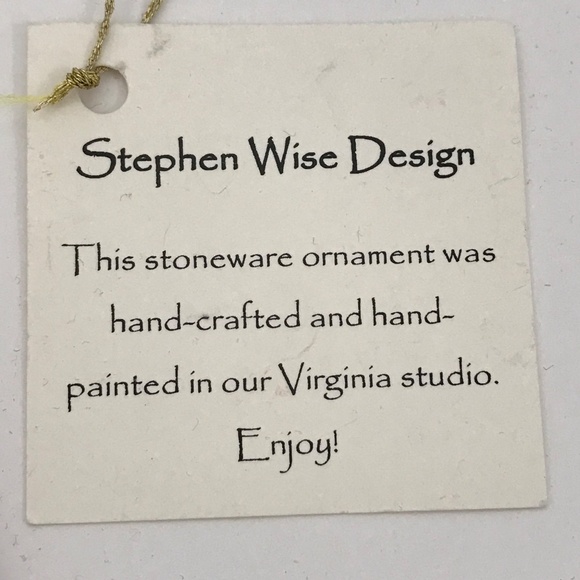 Santa Christmas Ornament Stephen Wise Design Hand-Crafted - Picture 9 of 11